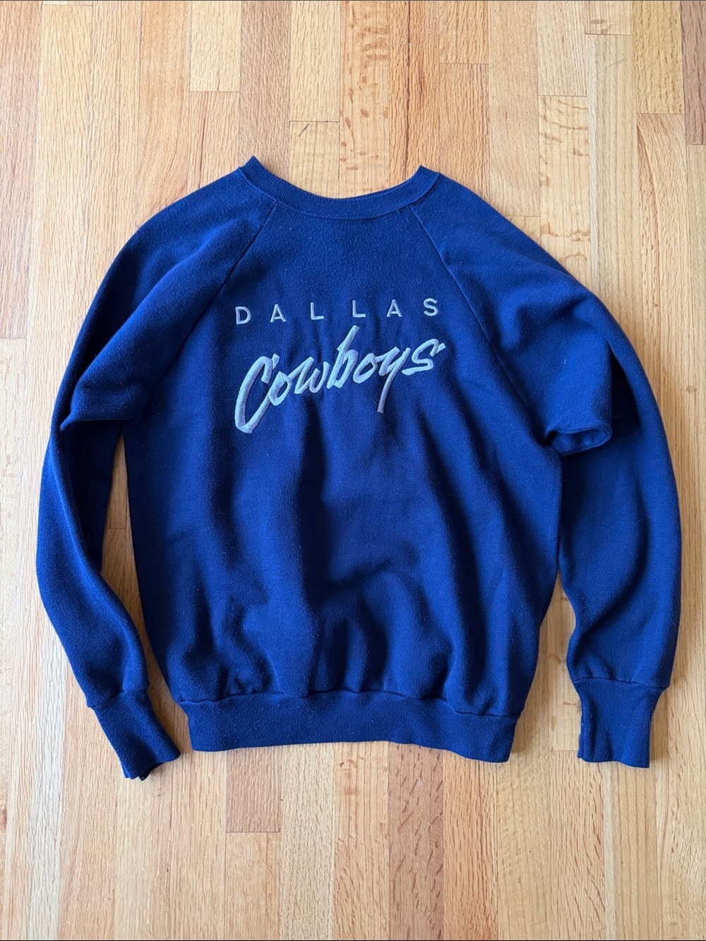 LOGO 7 Dallas Cowboys Navy Blue Crewneck Sweatshirt